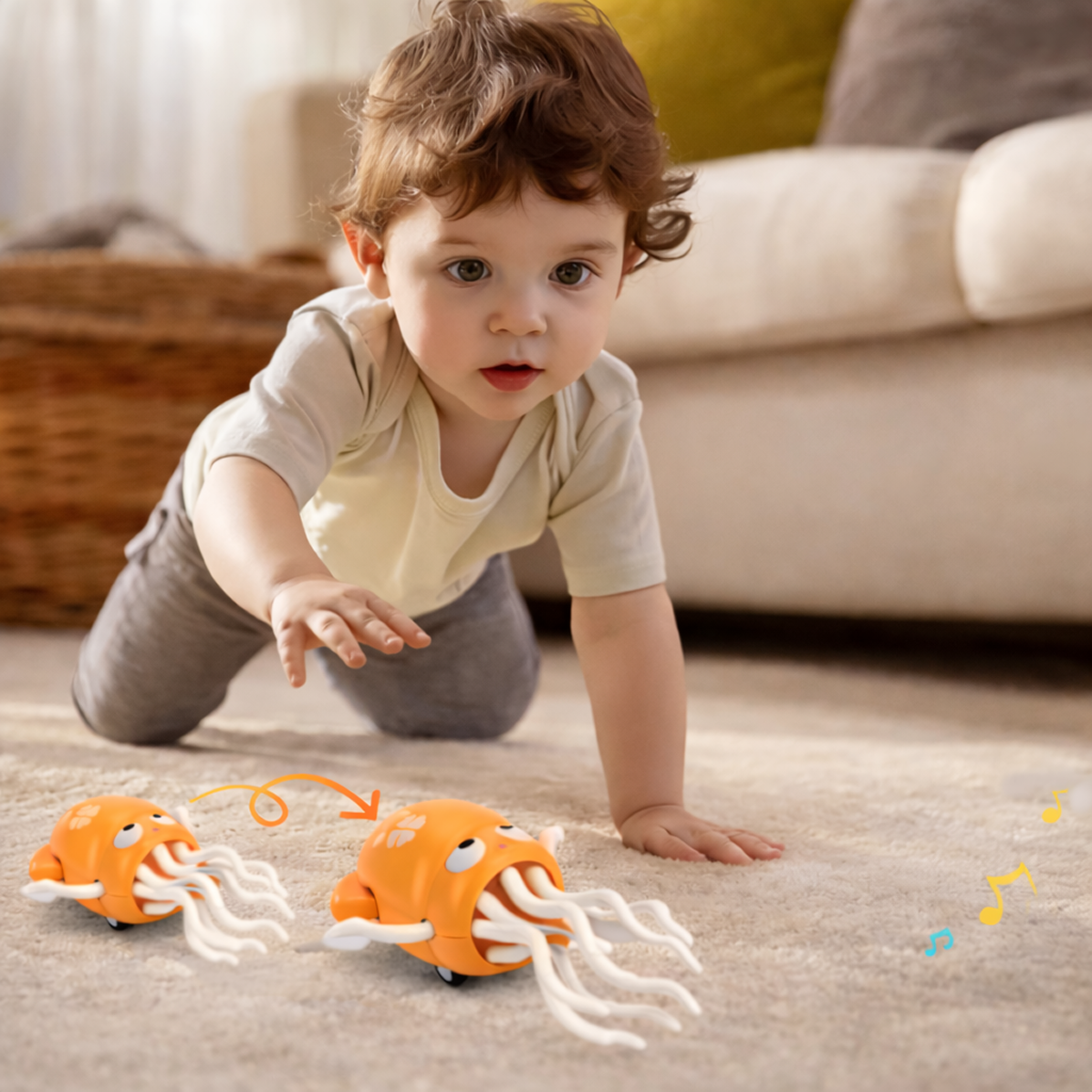 SleepySquid™ – Electric Dancing, Glowing, Crawling Squid Toy