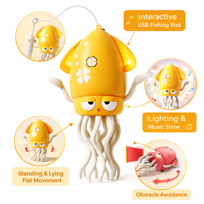 SleepySquid™ – Electric Dancing, Glowing, Crawling Squid Toy
