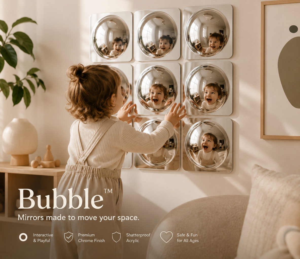 Bubble™  Interactive Sensory Mirrors. Made to move your space
